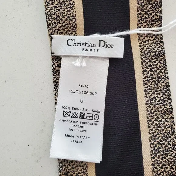 CHRISTIAN DIOR Women's Silk Scarf Mitzah Burnt Rose NIB - Picture 7 of 9
